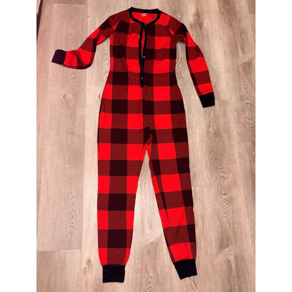Old Navy Intimates & Sleepwear Buffalo‎ Plaid Long Sleeve Long Johns Onesie XS